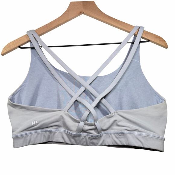 Lululemon Energy Sports Bra Light Blue Criss Cross Back Women's Size 14 - Picture 2 of 7